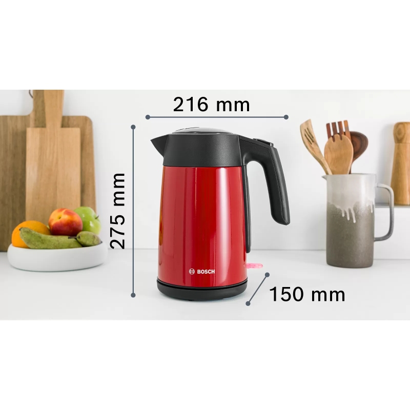 ▷ Bosch TWK7L464 bouilloire 1,7 L 2400 W Rouge